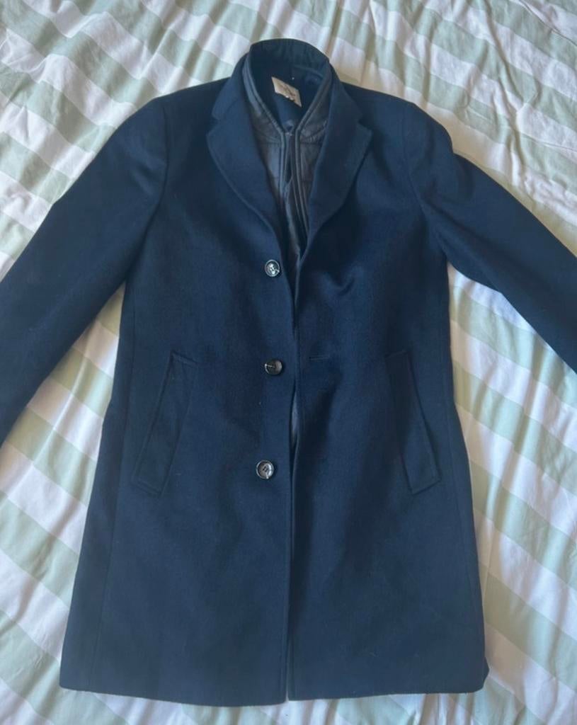 Mario Fiorenzo Donkerblauwe Jas - Maat M, Ophalen, Gedragen, Maat 48/50 (M), Blauw