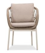 Dakota Dining Tuinstoel touw + aluminium | beige/wit, Huis en Inrichting, Stoelen, Ophalen, Bruin, Nieuw, Riet of Rotan