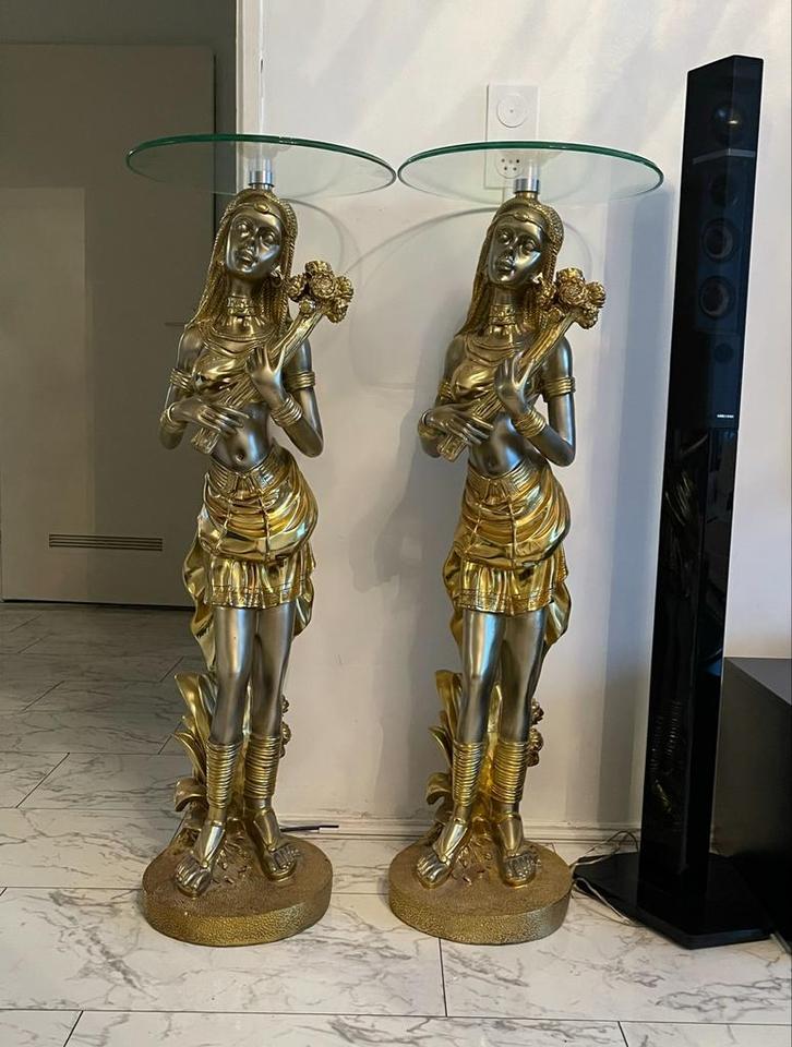 Beeld tafels - set van 2 ook per stuk te koop, Huis en Inrichting, Woonaccessoires | Overige, Zo goed als nieuw, Ophalen