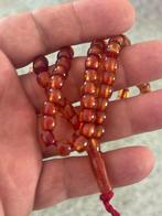 Tesbih Gebedsketting Amberkleurig, Bruin, Kunststof of Plastic, Ophalen of Verzenden, Zo goed als nieuw