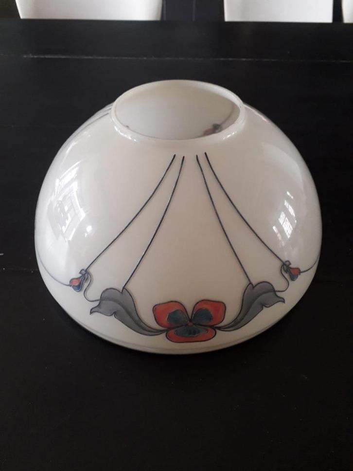 Mooie Art Nouveau / Jugendstil lampenkap van glas, Huis en Inrichting, Lampen | Lampenkappen, Zo goed als nieuw, Minder dan 25 cm