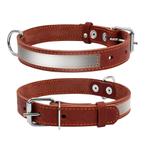 WAUDOG CoLLar Halsband Reflecterend Bruin 38-50 cm KOOPJE!!!, Dieren en Toebehoren, Ophalen of Verzenden, Handgemaakt, Nieuw