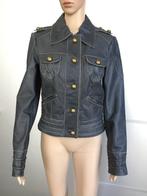 C948 Vero Moda: Mt. S=36 grijs echt-leren jasje jas blazer