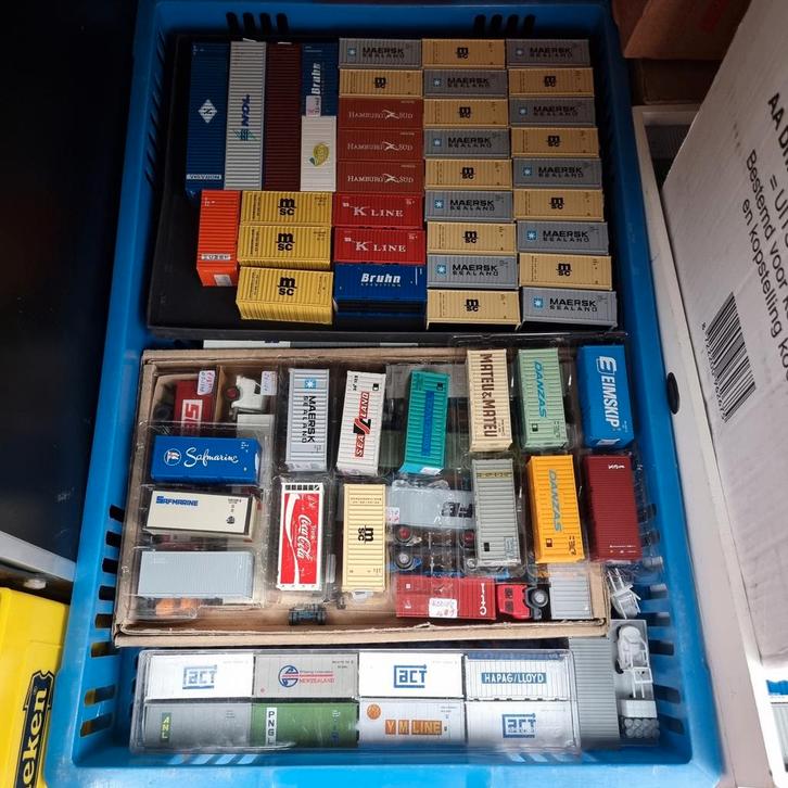 ELECTROTREN - LIMA - PIKO CONTAINERS H0, Hobby en Vrije tijd, Modeltreinen | H0, Zo goed als nieuw, Gelijkstroom, Overige merken