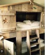 Boomhutbed  Sjoers van steigerhout, Ophalen, Zo goed als nieuw, Stapelbed