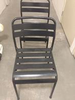 Metalen stoelen antraciet, Huis en Inrichting, Stoelen, Ophalen, Nieuw, Grijs, Twee