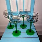 Wijnglazen op groene voet Luminarc Vin du Rhin set van 4, Huis en Inrichting, Keuken | Servies, Glas, Overige stijlen, Glas of Glazen