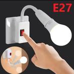 Stekkerlamp Dimbaar Stopcontactlamp Met 360 verstelbare arm, Ophalen of Verzenden, Nieuw, E27 (groot), Led-lamp