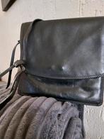 Zwart La Moda leren schoudertasje - gebruikt, Ophalen of Verzenden, Gebruikt, Zwart, Schoudertasje