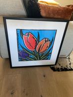 Schilderij 3 tulpen Henk Schiffmacher, Antiek en Kunst, Kunst | Litho's en Zeefdrukken, Ophalen of Verzenden