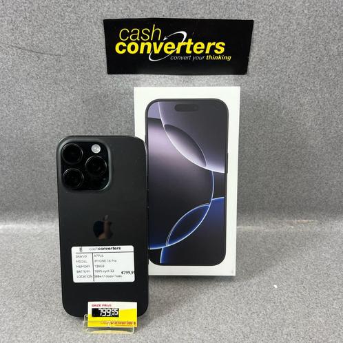 Apple Iphone 16 Pro | 128GB | Zwart | 100%batt | 388477, Telecommunicatie, Mobiele telefoons | Apple iPhone, Zo goed als nieuw