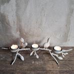 Gietijzeren theelichthouder kandelaar vogeltjes *Etage3*, Gebruikt, ., Ophalen of Verzenden, .