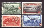 Zwitserland 431 t/m 434 Gestempeld! Pro Patria (1944), Verzenden, Gestempeld