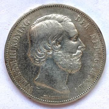 Nederland 2-1/2 Gulden 1869 Willem III Rijksdaalder zilver beschikbaar voor biedingen
