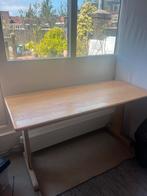 Vintage schoolbankje voor twee. 50x132 cm, Ophalen, Gebruikt