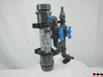 Maatwerk CO2reactor met bypass en 3 aansluitingen.  beschikbaar voor biedingen