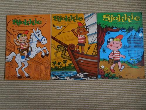 Sjokkie (3x) Tovereiland/ Luilekkerland/ Schatgraverskolonie, Boeken, Stripboeken, Gelezen, Meerdere stripboeken, Ophalen of Verzenden
