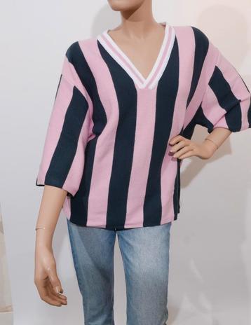 Soccer Tee | Pink/ Navy | Studio Poespas maat XL/ XXL ZGAN beschikbaar voor biedingen