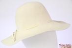 mooie Vintage Dames floppyhoed Mayser creme wit vilt 56, Mayser, Wit, Ophalen of Verzenden, Zo goed als nieuw