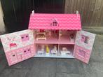 Poppenhuis met toebehoren, Ophalen, Zo goed als nieuw