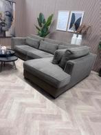 ZGAN Ribstof Hoekbank - Taupe - 310 x 185, Ophalen, -, -, Hoekbank