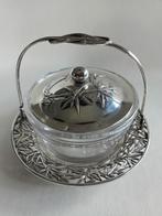 Zilveren botervloot van Chinese Export Silver, Antiek en Kunst, Antiek | Glas en Kristal, Ophalen of Verzenden