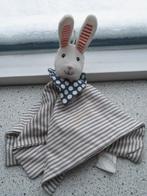 Knuffeldoek konijn of konijntje van IKEA grijs wit gestreept, Ophalen of Verzenden, Zo goed als nieuw, Konijn