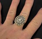 Roos diamanten antieke 14k gouden dames ring zilver vintage