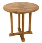 Teak houten bistro tuintafel, 80 cm *NIEUW*, Tuin en Terras, Tuintafels, Ophalen of Verzenden, Nieuw, Rond, Teakhout
