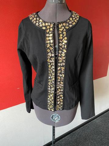 Zwart jasje met gouden steentjes van Orice style XL. ZGAN beschikbaar voor biedingen