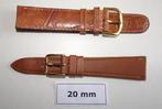 Horlogebandje Leder 20mm, Ophalen of Verzenden, Nieuw