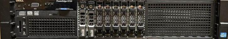 Dell PowerEdge R720 / 2x E5-2667v2, 128 GB RAM, 8x SFF, H710, Computers en Software, Servers, Gebruikt, 2 tot 3 Ghz, 128 GB, Hot swappable onderdelen