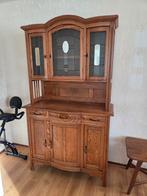 Antiek grenen kast glas/lood bezorgen mogelijk, Huis en Inrichting, Kasten | Buffetkasten, Ophalen, 25 tot 50 cm, Glas, 100 tot 150 cm