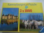 Puzzel met Paarden en landschap €1.00, 500 t/m 1500 stukjes, Legpuzzel, Zo goed als nieuw, Ophalen