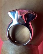 Otazu Zilveren ring met roze steen ster steen, Verzenden, Zo goed als nieuw, Zilver, Met strass