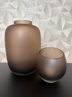 Ptmd vaas en waxine licht houder, Huis en Inrichting, Woonaccessoires | Vazen, Ophalen, Overige kleuren, Minder dan 50 cm, Glas