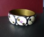 Antieke/vintage Armband Ingelegd met been op koper /brons, Ophalen of Verzenden, Gebruikt, Overige kleuren, Overige materialen