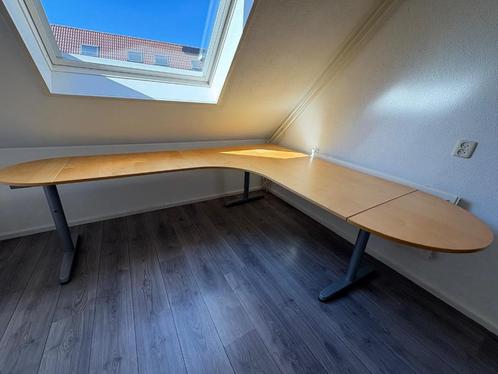 hoekbureau ikea kleur beuken, Huis en Inrichting, Bureaus, Gebruikt, Bureau, Ophalen