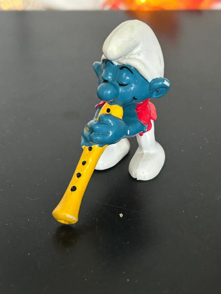 Schleich 20048 Fluit Smurf 1978, Verzamelen, Smurfen, Gebruikt, Poppetje, Figuurtje of Knuffel, Overige Smurfen, Ophalen of Verzenden