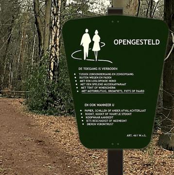 Bord Openstelling Opengesteld LNV NSW bos park natuur beheer beschikbaar voor biedingen