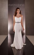 Trouwjurk strapless maat 38, Ophalen of Verzenden, Gedragen, Wit, Trouwjurk