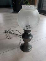 Vintage Tafellamp met Tinnen Kan, Ophalen of Verzenden