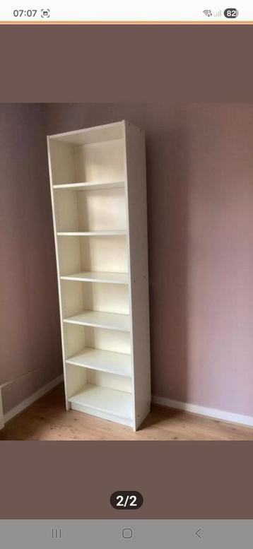 Witte Ikea Billy boekenkast - 80x28x200 cm - afbeelding 2