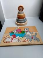 Houten puzzel leeuw en puzzel poesjes samen 2,50, Kinderen en Baby's, Speelgoed | Educatief en Creatief, Ophalen, Gebruikt, Puzzelen