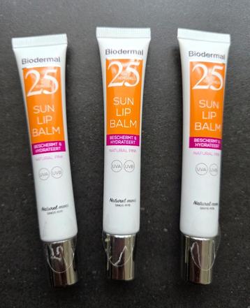 Biodermal Sun Lipbalm SPF25 - tube 12 ml - natural pink beschikbaar voor biedingen