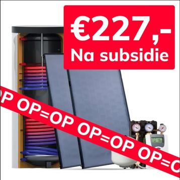 200L Zonneboiler, 2 vlakke plaat collectoren, 2 wisselaars beschikbaar voor biedingen