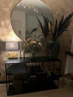 Mooie zwarte metalen wandkast/dressoir Noor/vakken kast, Ophalen, Zo goed als nieuw