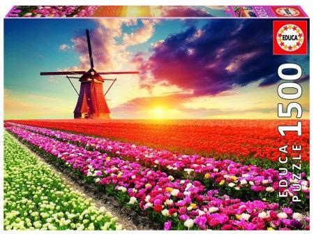 Educa - Tulpen - 1500 stukjes, Hobby en Vrije tijd, Denksport en Puzzels, Nieuw, Legpuzzel, 500 t/m 1500 stukjes, Ophalen of Verzenden