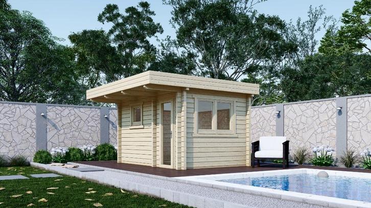 MEGA KORTING - Interflex Buitensauna 3432 M, Sport en Fitness, Sauna, Nieuw, Complete sauna, Fins of Traditioneel, Verzenden