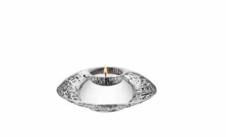 Orrefors Sweden - Discus - Kandelaar - Lars Hellsten - 1995, Huis en Inrichting, Woonaccessoires | Kandelaars en Kaarsen, Gebruikt